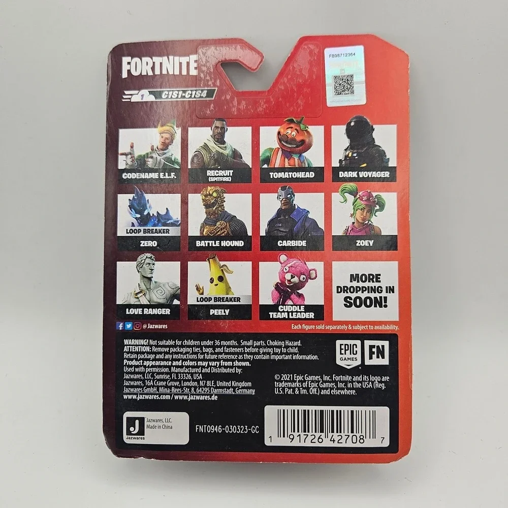 Fortnite Legendary Micro Series Lot of 4 Red Knight Zoey Love Ranger Spitfire